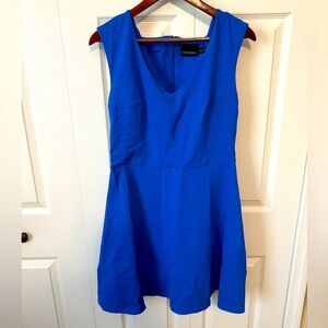 Women’s blue Cynthia Rowley v neck dress size L